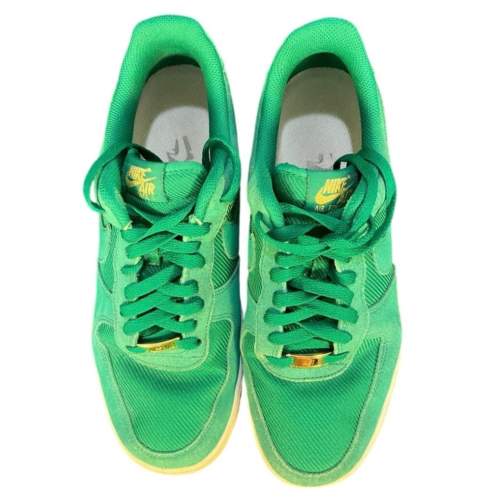 Nike Air Force 1 Low '07 LV8 Green Gold Suede Sneakers Men's Size 9.5 - Picture 5 of 9